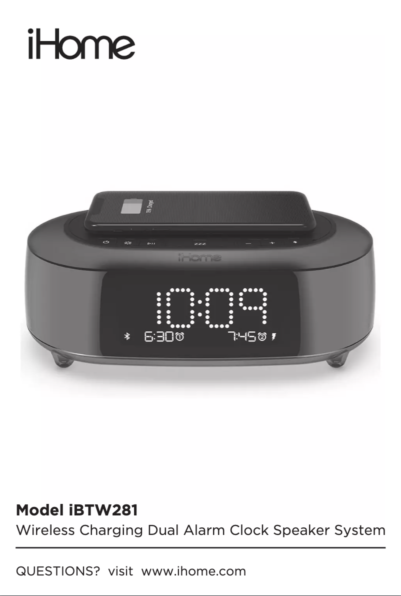 Page 1 de la notice Manuel utilisateur iHome IBTW281B