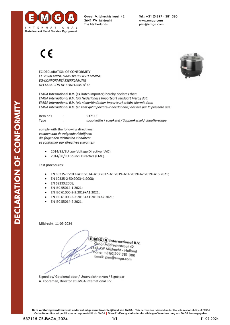 Page 1 de la notice Manuel utilisateur Bistro 537115