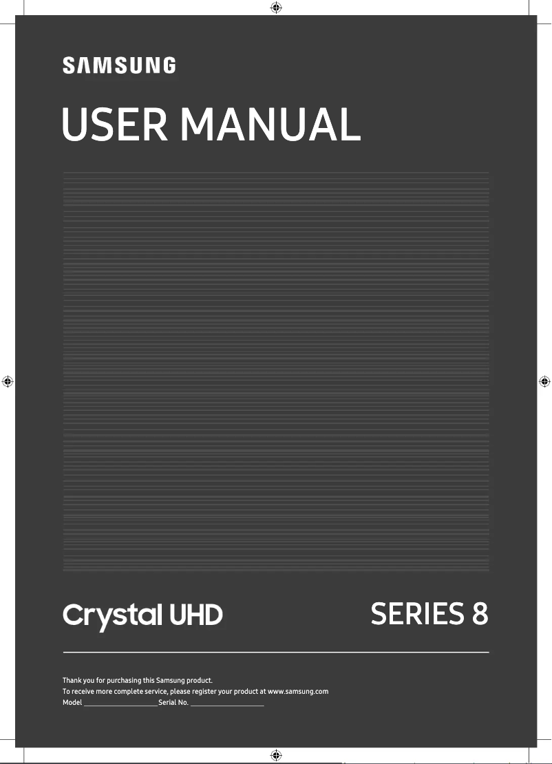 Image de la première page du manuel de l'appareil UA43TU8570U
