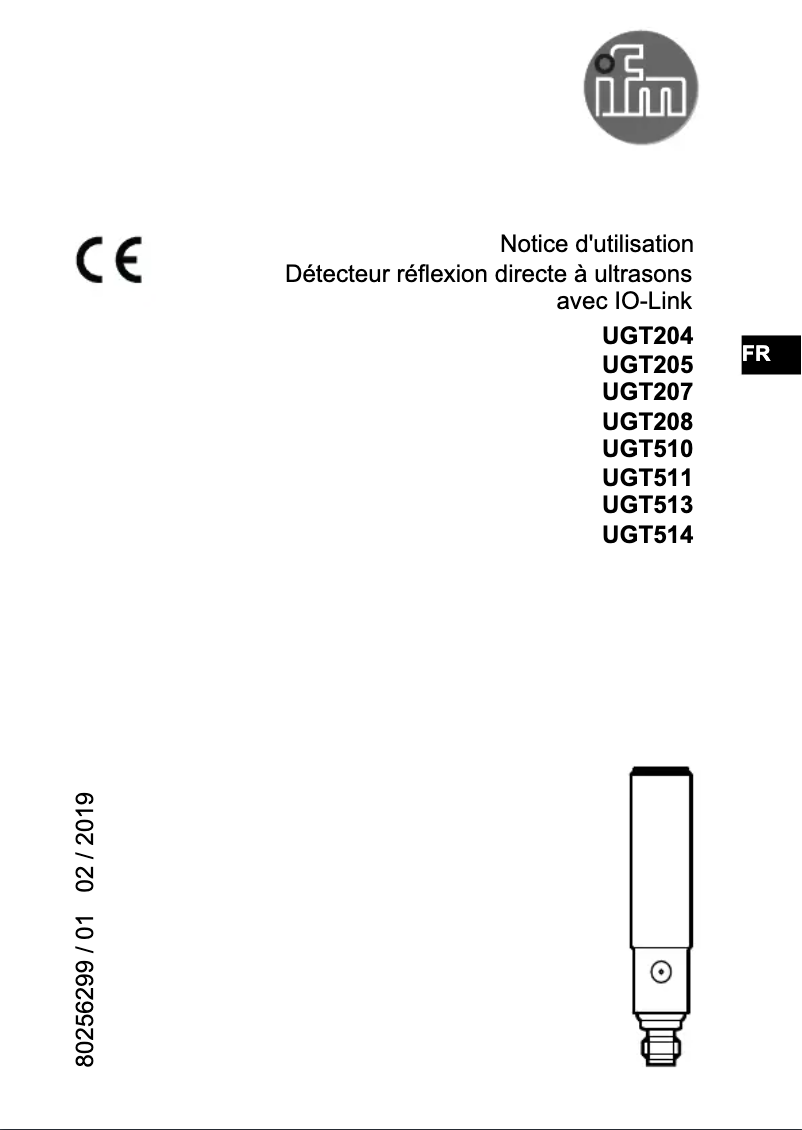 Page n°1 - Manuel utilisateur IFM UGT511