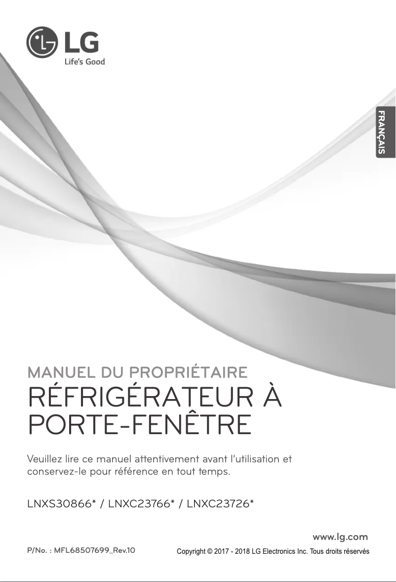 Page 1 de la notice Manuel utilisateur LG LNXS30866D