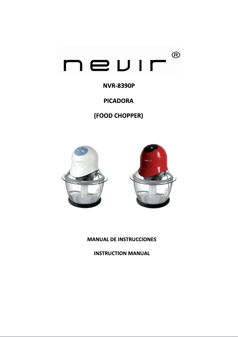 Page n°1 - Manuel utilisateur Nevir NVR-8390 P