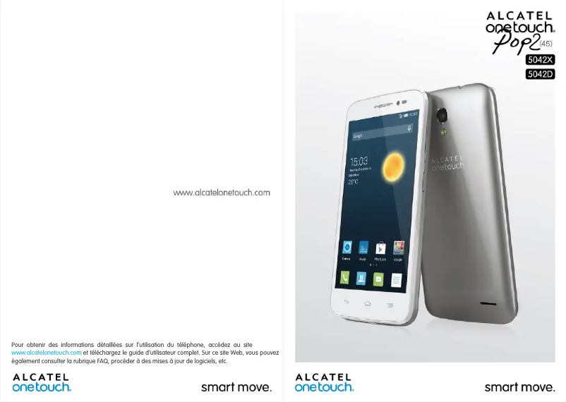 Page 1 de la notice Manuel utilisateur Alcatel POP 2 5042X