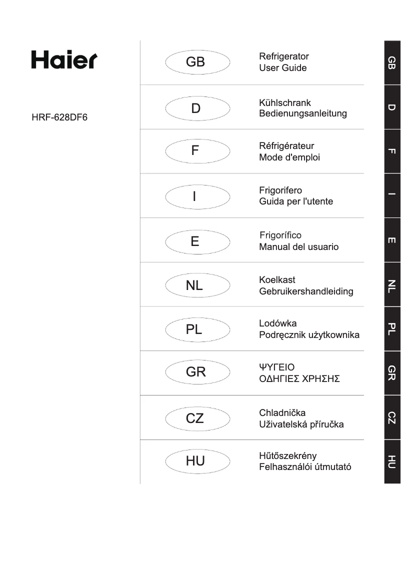 Page n°1 - Manuel utilisateur Haier HRF-628DF6
