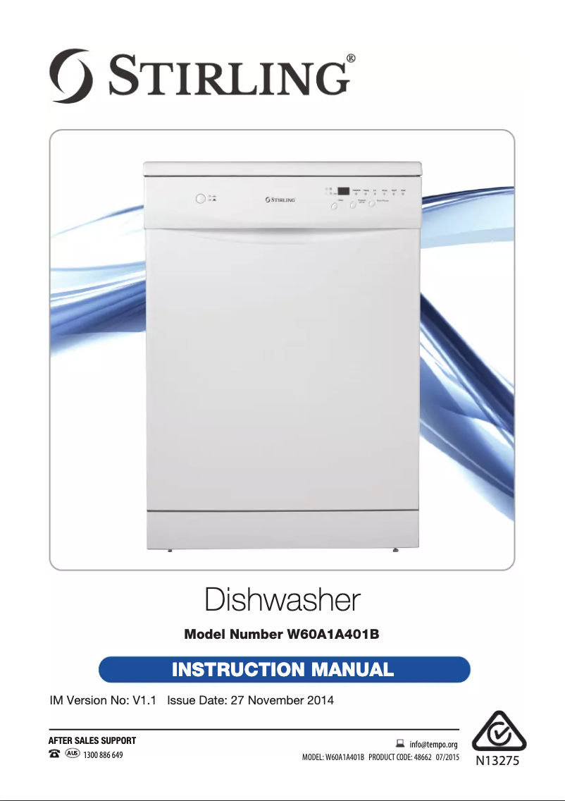 Page n°1 - Manuel utilisateur Stirling W60A1A401B