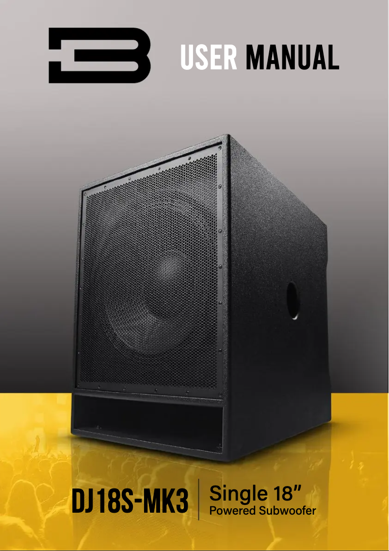 Page n°1 - Manuel utilisateur BASSBOSS DJ18-MK3