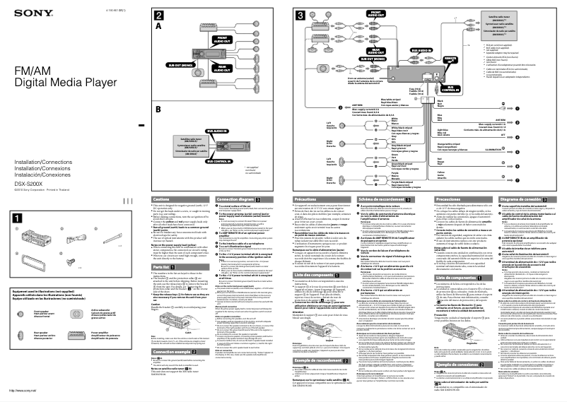 Image de la première page du manuel de l'appareil DSX-S200X