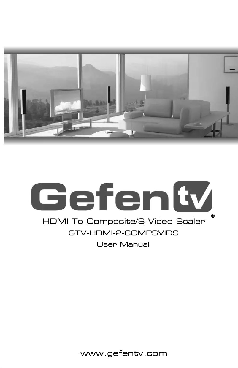 Page n°1 - Manuel utilisateur Gefen GTV-HDMI-2-COMPSVIDS