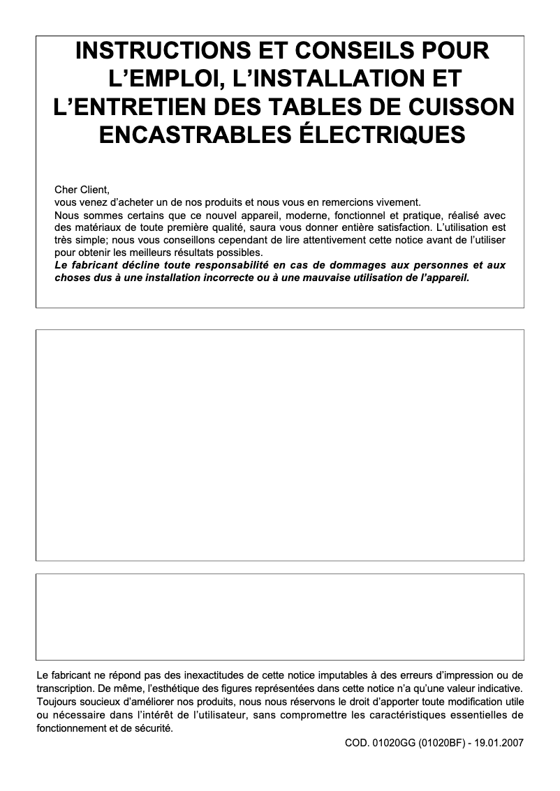 Page n°1 - Manuel utilisateur Teka EMS 58