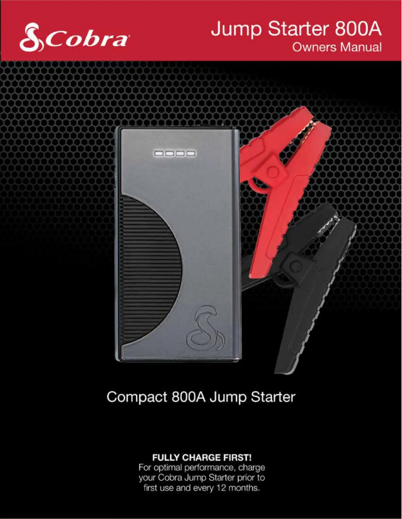 Page 1 de la notice Manuel utilisateur Cobra Jump Starter 800A