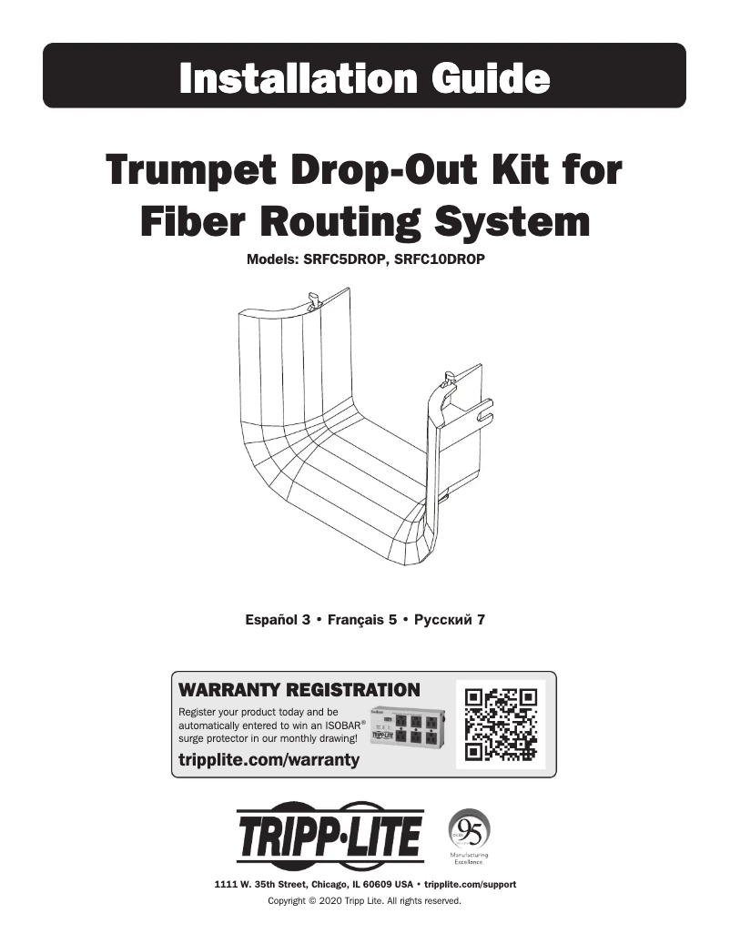 Page 1 de la notice Manuel utilisateur Tripp Lite SmartRack SRFC5DROP