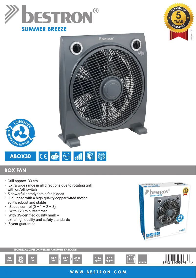 Image de la première page du manuel de l'appareil ABOX30