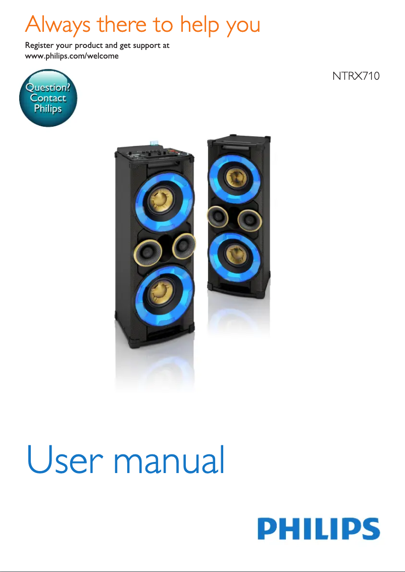 Página 1 del manual Manual de usuario Philips NTRX710