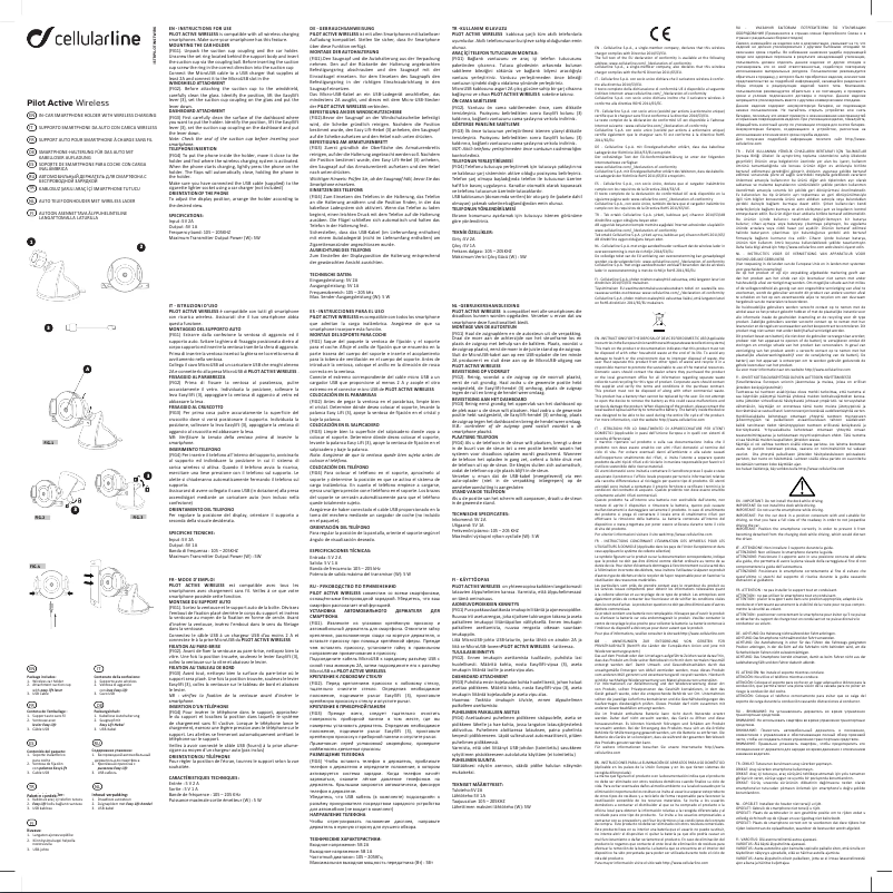 Page 1 de la notice Manuel utilisateur Cellular Line Pilot Active Wireless