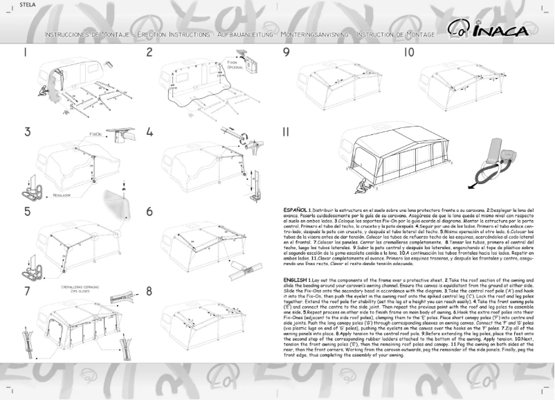 Page n°1 - Manuel utilisateur Inaca Stela 300