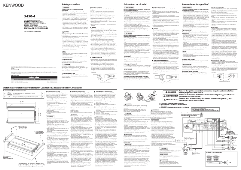 Page 1 de la notice Manuel utilisateur Kenwood X450-4