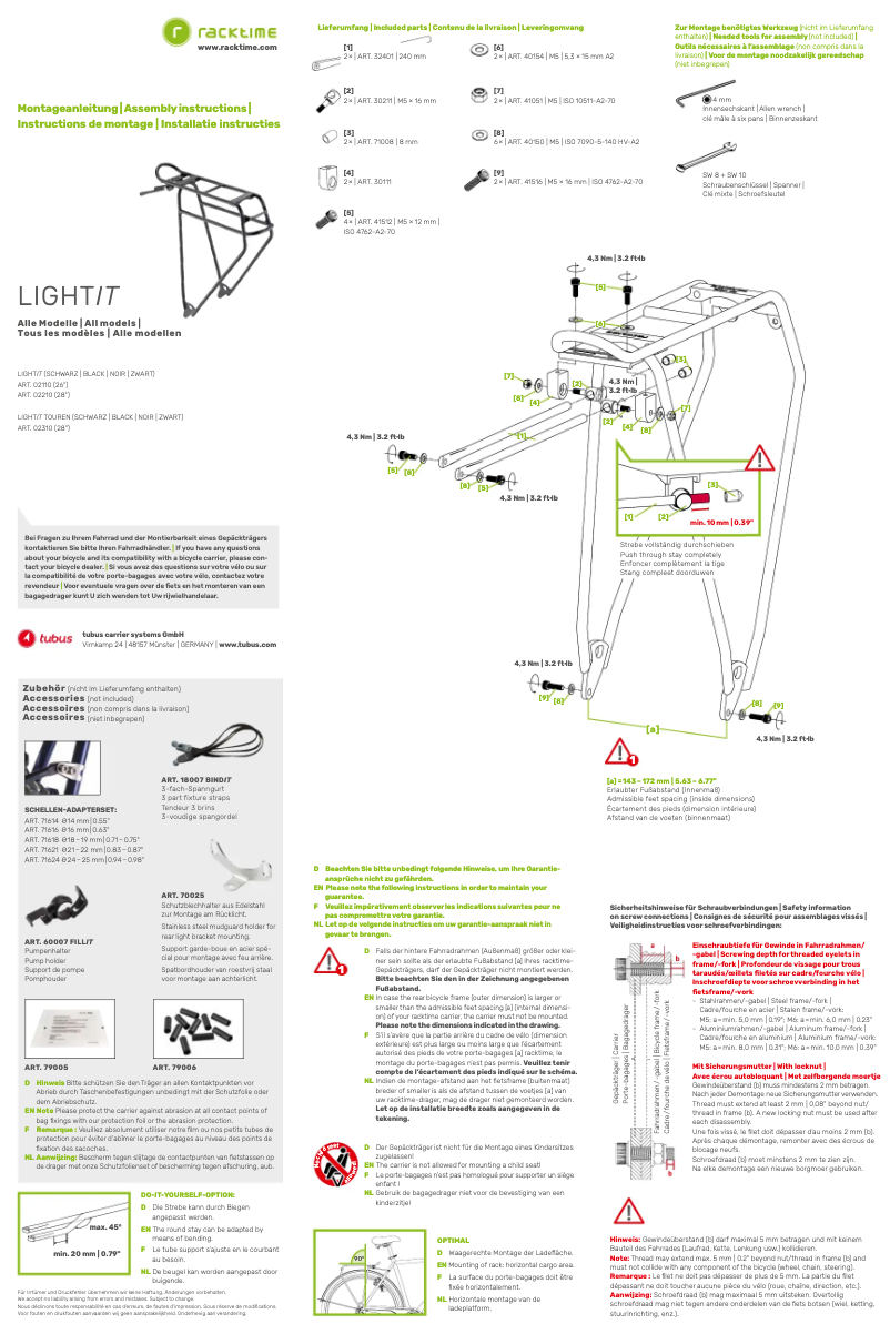 Página 1 del manual Manual de usuario Racktime Lightit