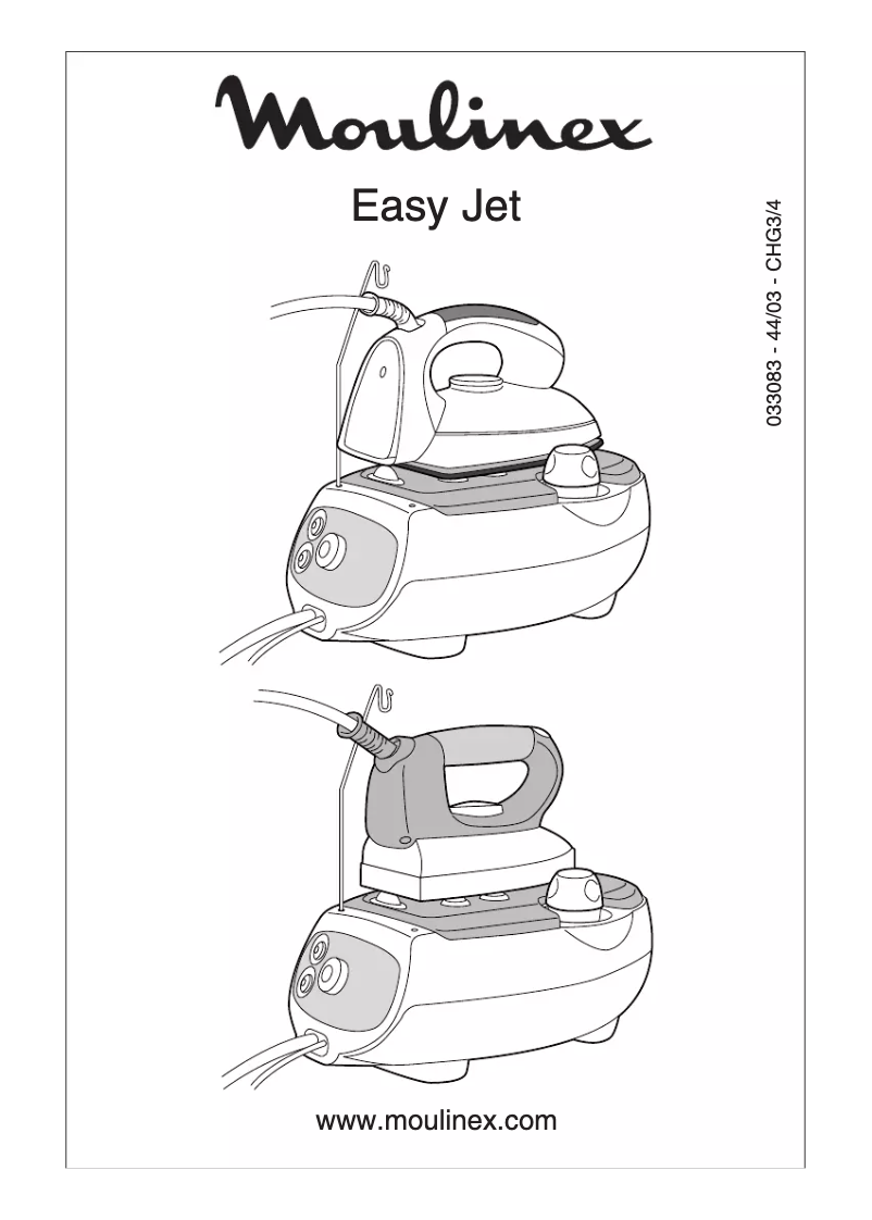 Page 1 de la notice Manuel utilisateur Moulinex Easy Jet Plus CHG3