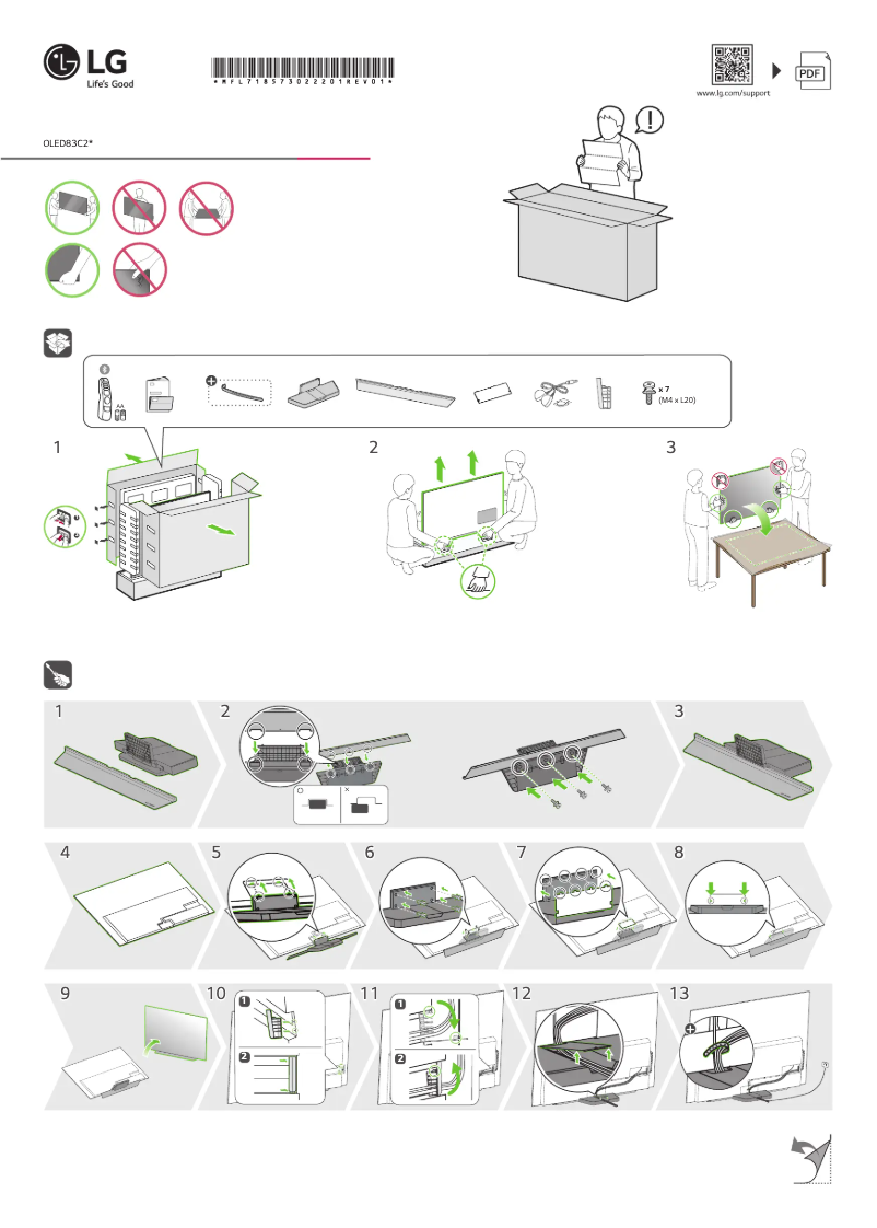 Image de la première page du manuel de l'appareil OLED83C27LA
