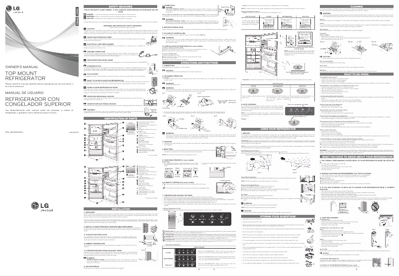 Page n°1 - Manuel utilisateur LG GM-B471UVB