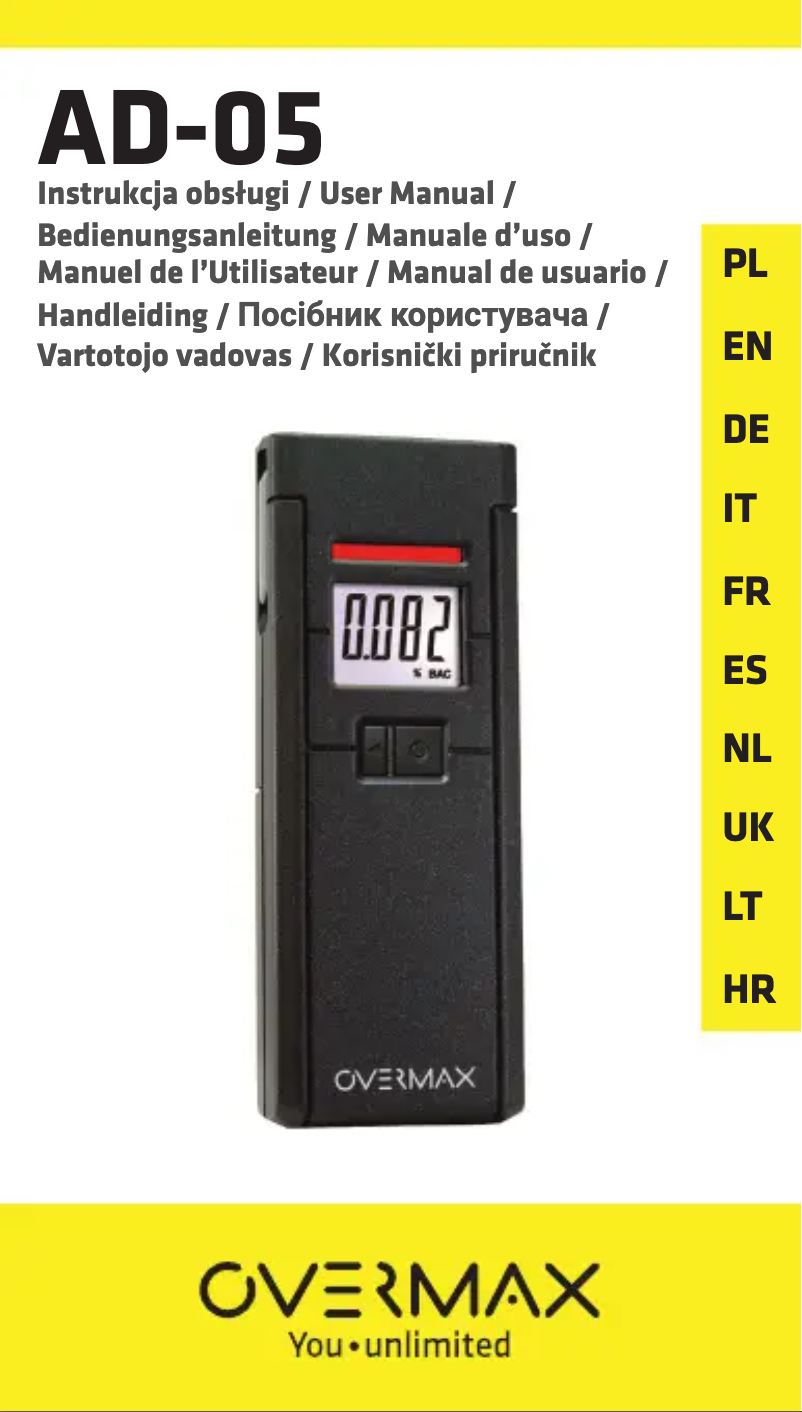 Page n°1 - Manuel utilisateur Overmax AD-05