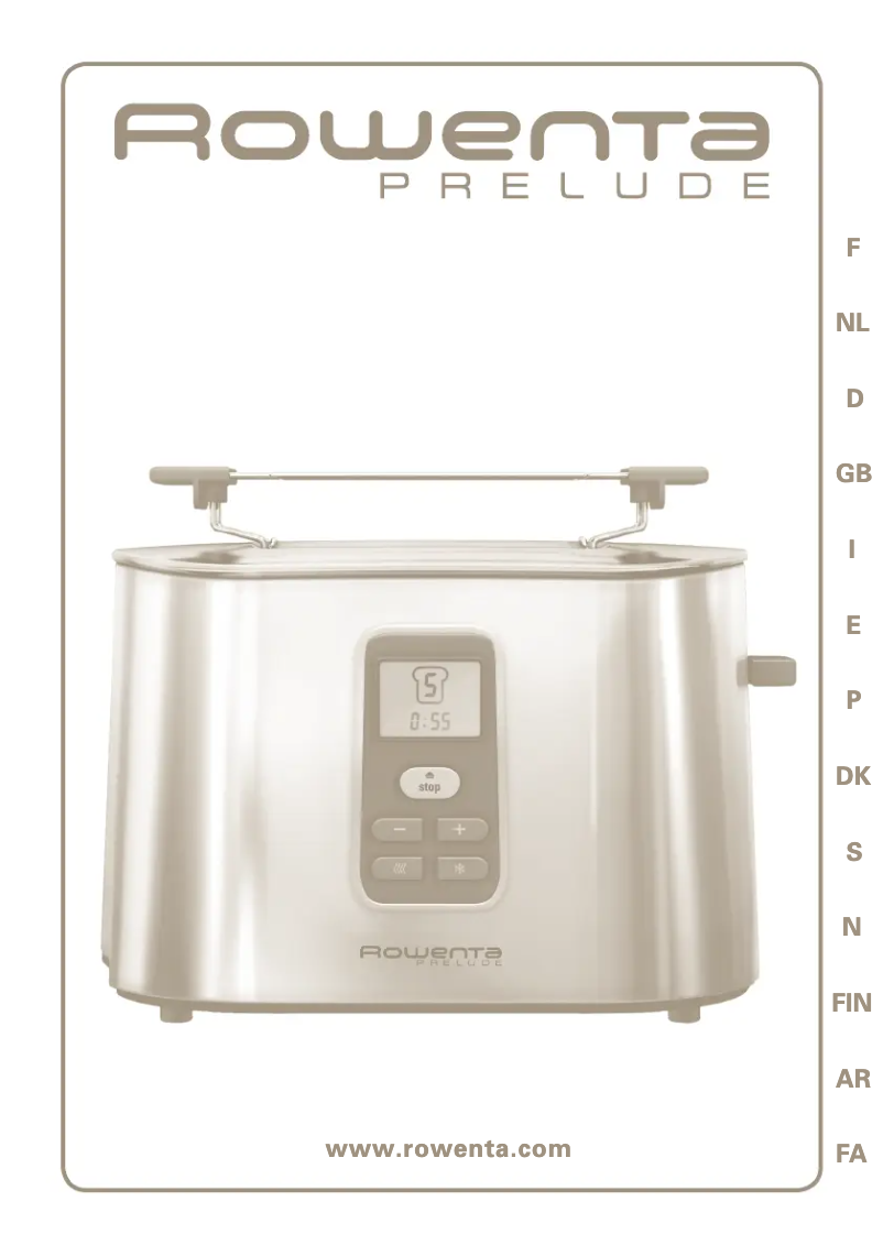 Image de la première page du manuel de l'appareil Prelude TT618015