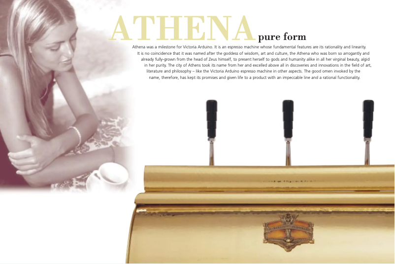 Page 1 de la notice Brochure Victoria Arduino Athena Leva