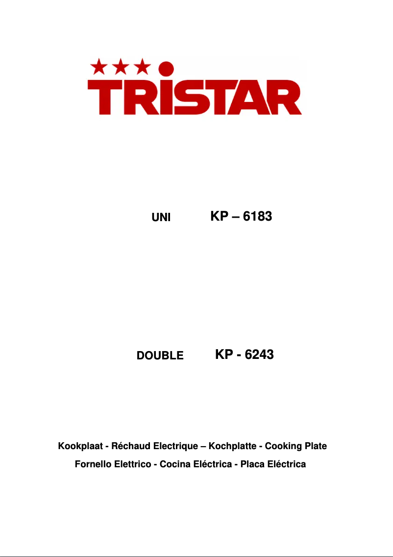 Página 1 del manual Manual de usuario TriStar KP 6183