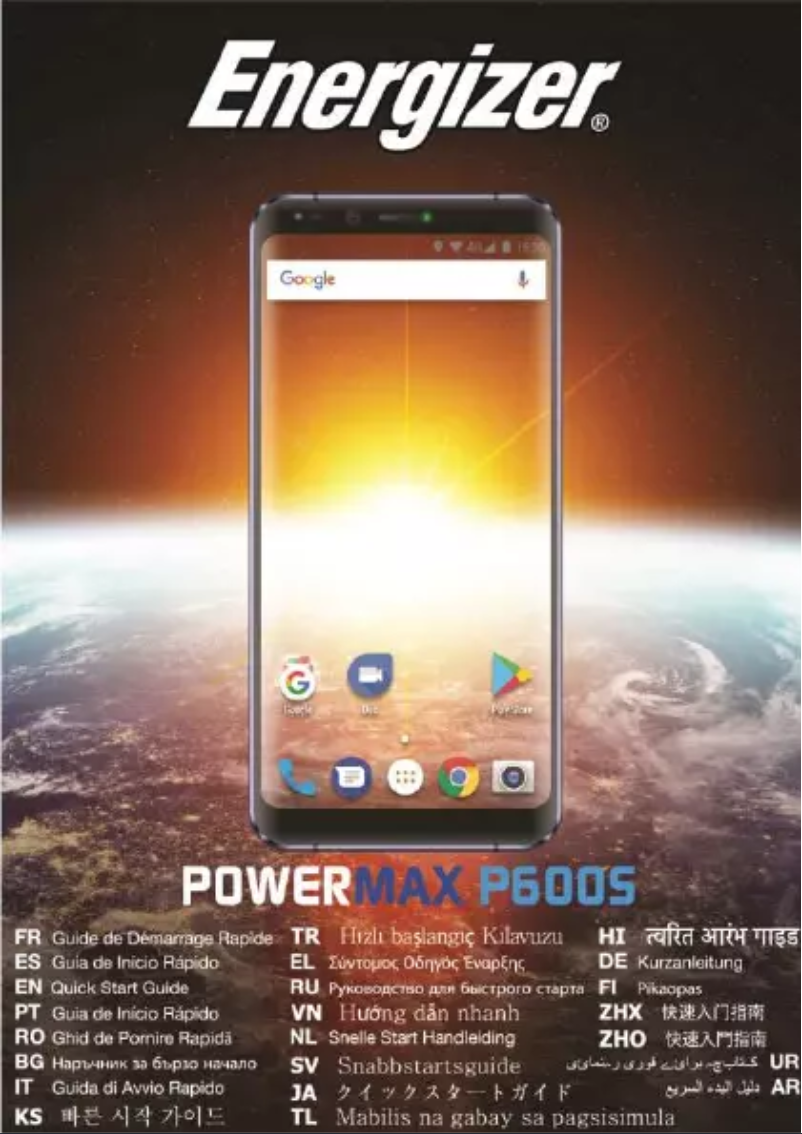 Page 1 de la notice Manuel utilisateur Energizer Powermax P600S