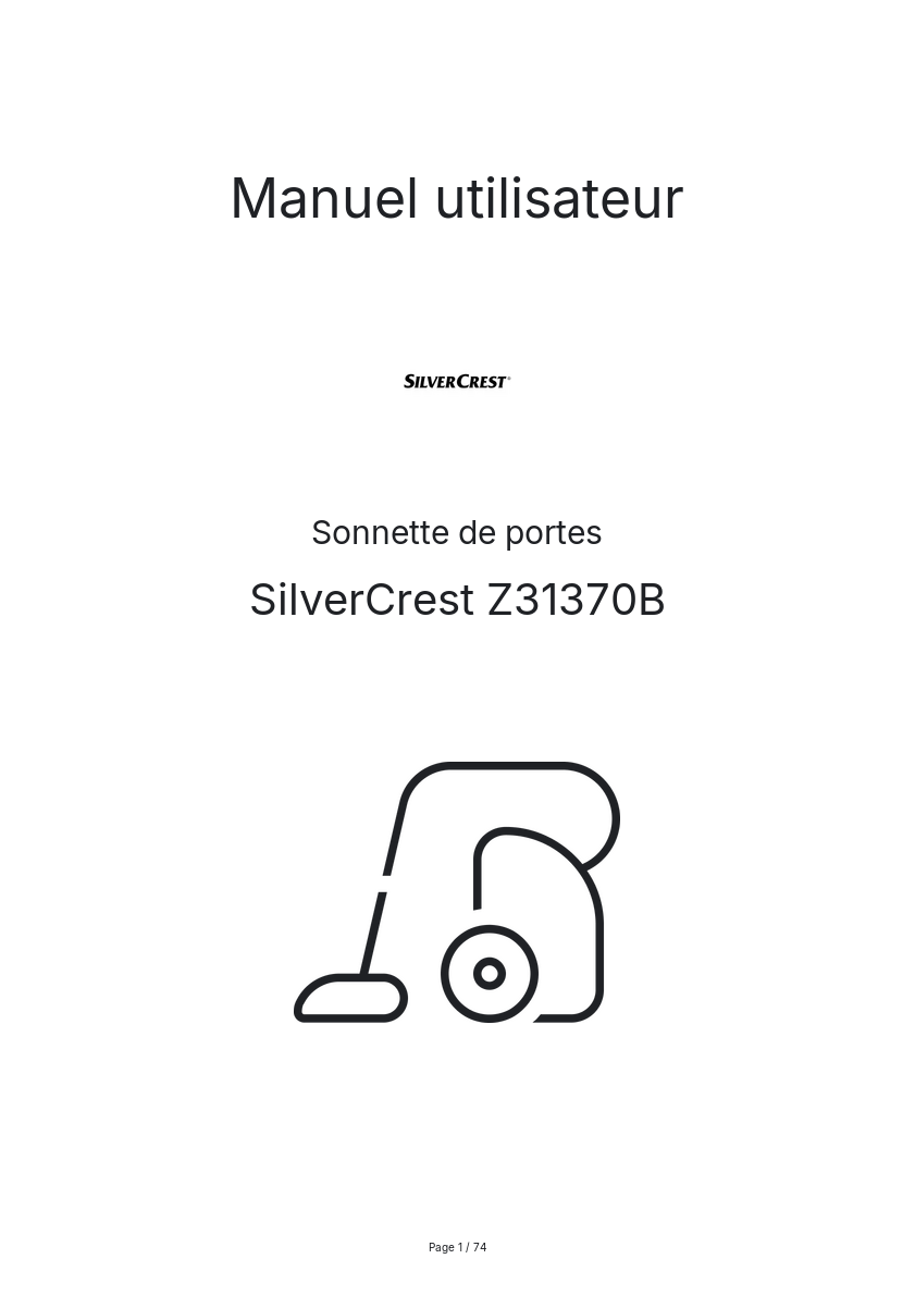 Image de la première page du manuel de l'appareil Z31370B