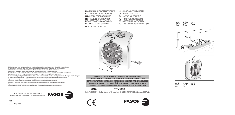 Página 1 del manual Manual de usuario Fagor TRV-300