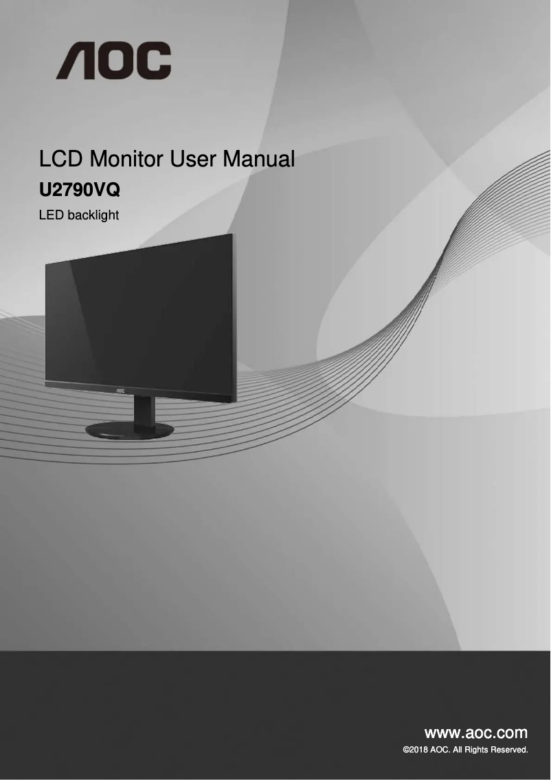 Page 1 de la notice Manuel utilisateur AOC U2790VQ