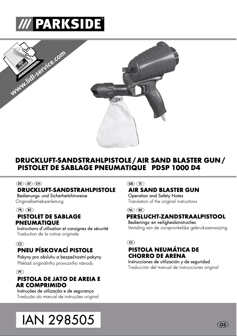 Page n°1 - Manuel utilisateur Parkside PDSP 1000 D4