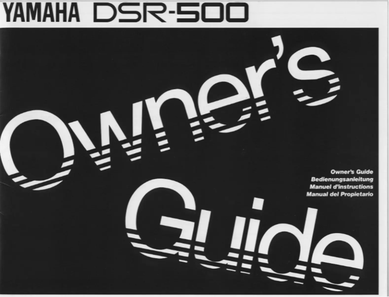 Image de la première page du manuel de l'appareil Portatone DSR-500