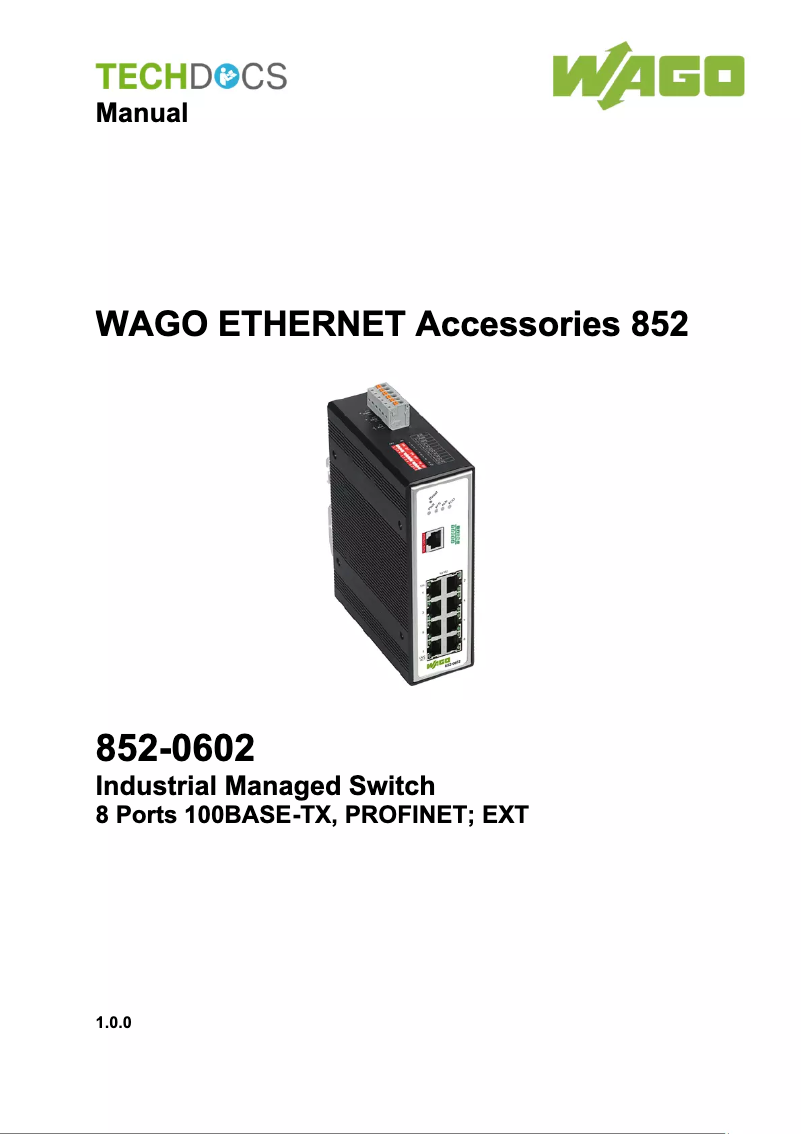 Image de la première page du manuel de l'appareil 852-602