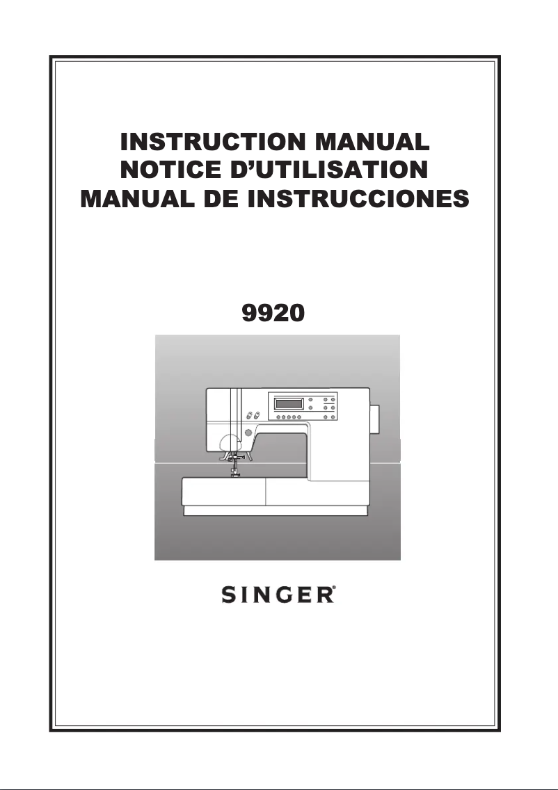 Image de la première page du manuel de l'appareil 9920
