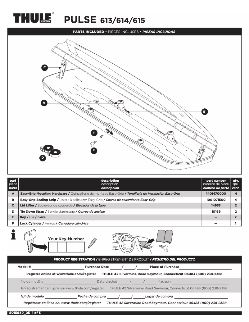 Page n°1 - Manuel utilisateur Thule Pulse L