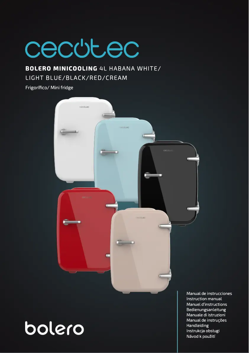 Page n°1 - Manuel utilisateur Cecotec Bolero MiniCooling 4L Habana
