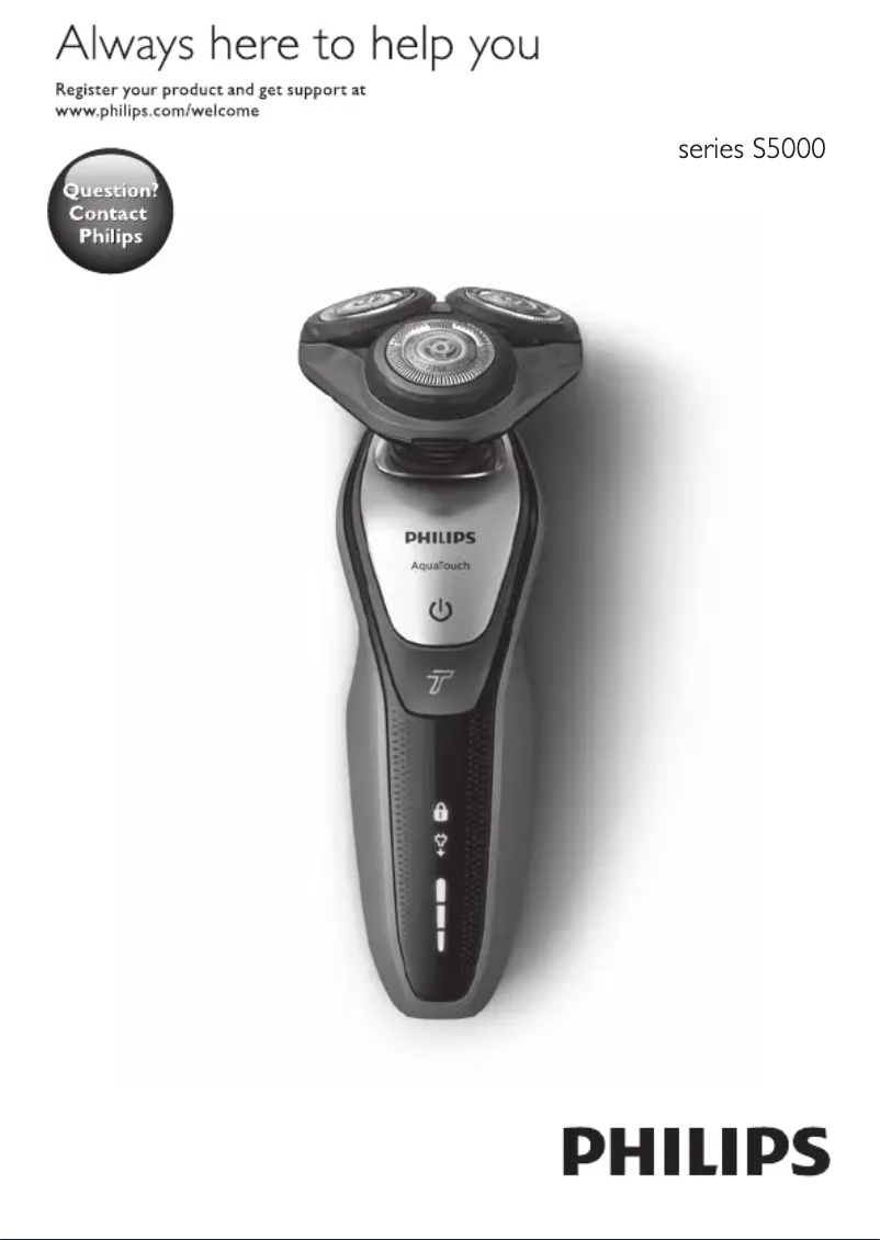 Image de la première page du manuel de l'appareil SHAVER Series 5000 S5210