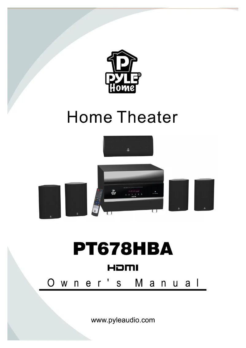 Page 1 de la notice Manuel utilisateur Pyle PT678HBA