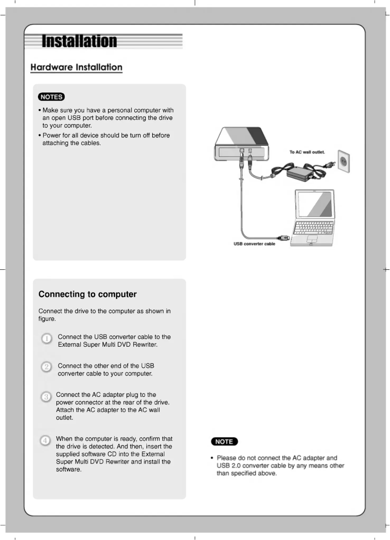 Page n°1 - Manuel utilisateur LG GSA-E10N