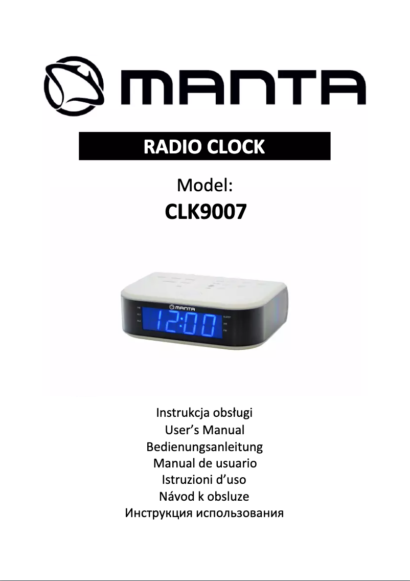 Page n°1 - Manuel utilisateur Manta CLK9007