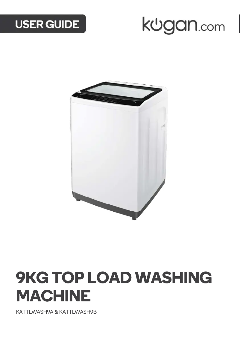 Image de la première page du manuel de l'appareil KATTLWASH9A