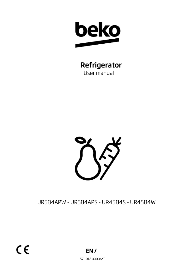 Page 1 de la notice Manuel utilisateur Beko UR4584S