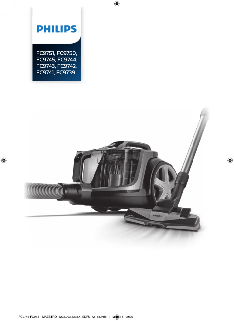 Page 1 de la notice Manuel utilisateur Philips PowerPro Max FC9750