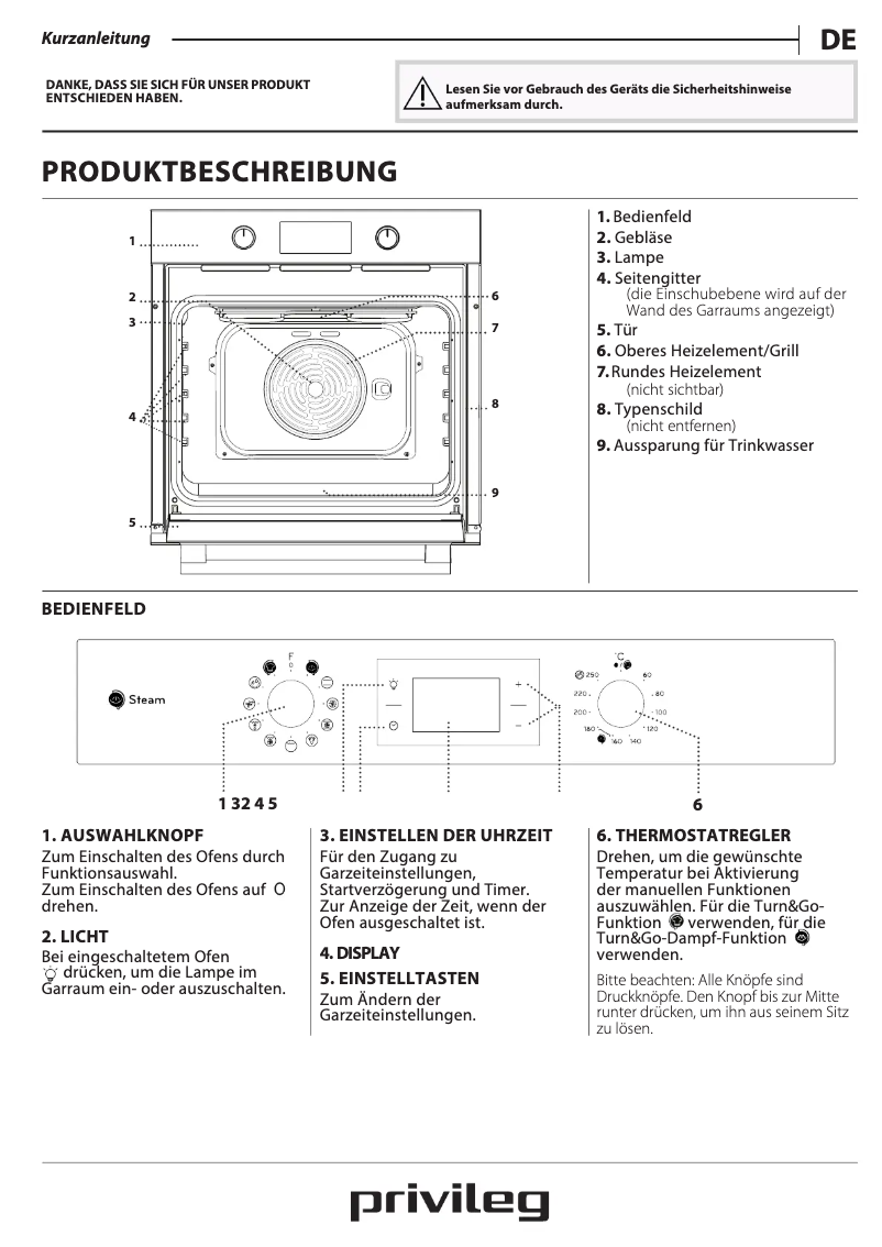 Image de la première page du manuel de l'appareil PBWK3 JH8S BLG