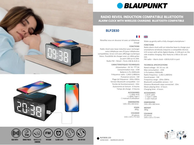 Image de la première page du manuel de l'appareil BLP2830