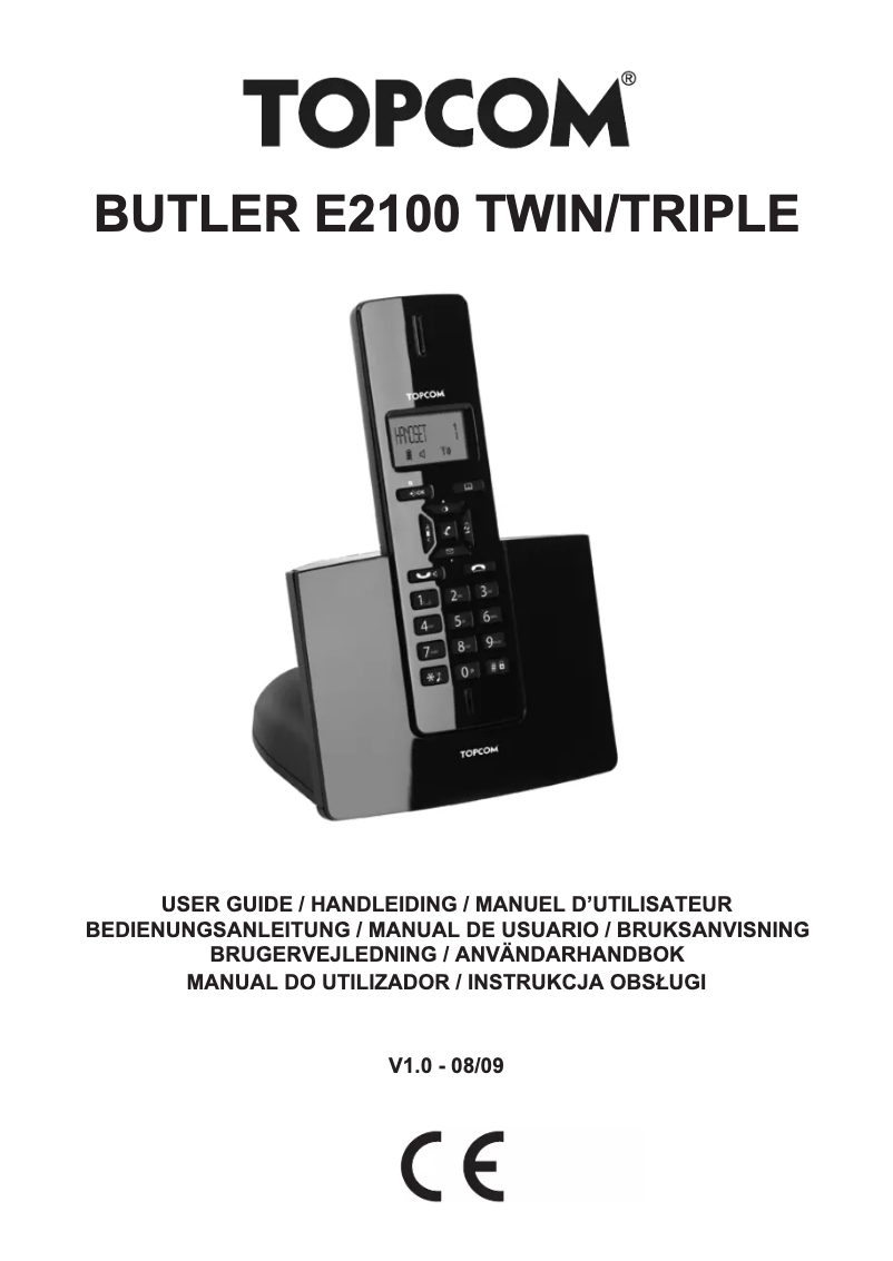 Imagen de la primera página del manual del dispositivo Butler E2100