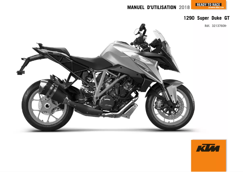 Page n°1 - Manuel utilisateur KTM 1290 Super Duke GT (2018)