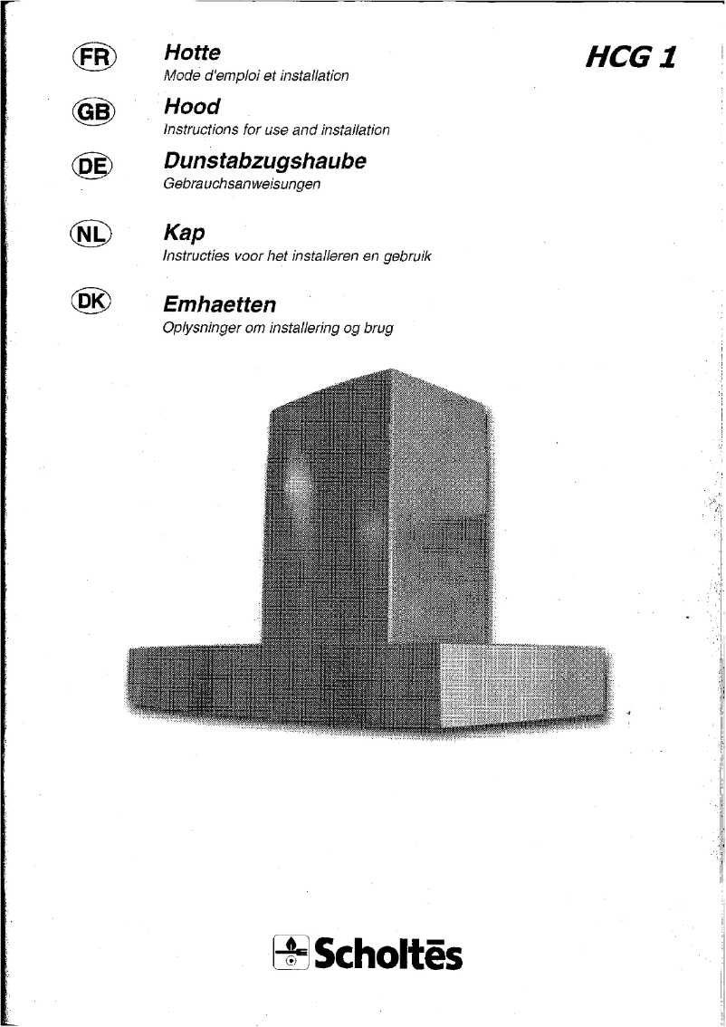Image de la première page du manuel de l'appareil HCG 1